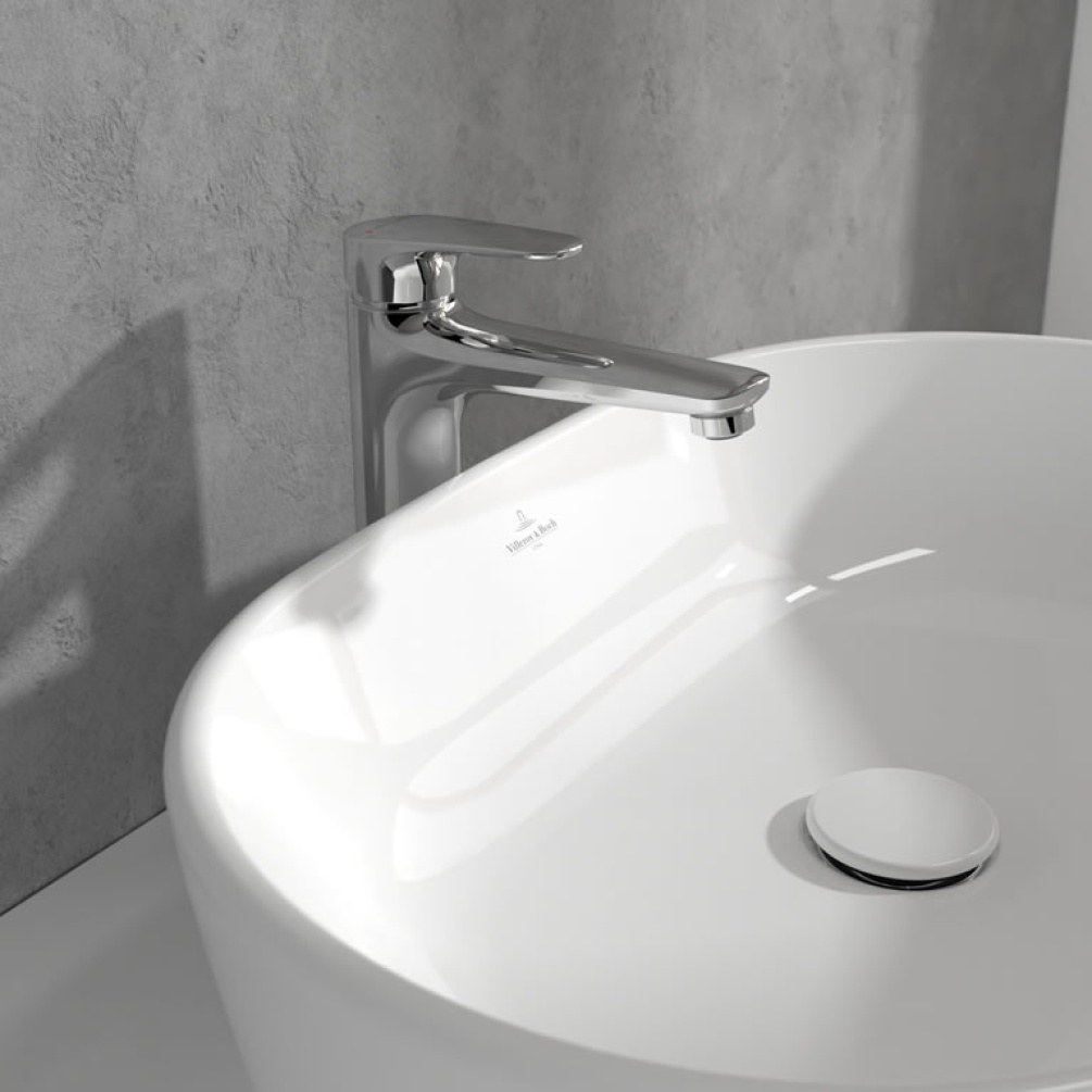 Lifestyle image of Villeroy & Boch O.Novo Start Tall Basin Mixer & Click-Clack Waste